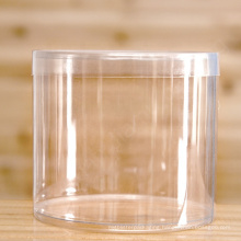 Clear custom plastic cylinder container custom clothing round packaging box